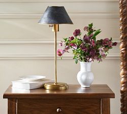 Ford Metal &amp; LeatherConsole Table Lamp (21")