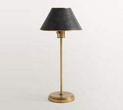 Ford Metal &amp; LeatherConsole Table Lamp (21")