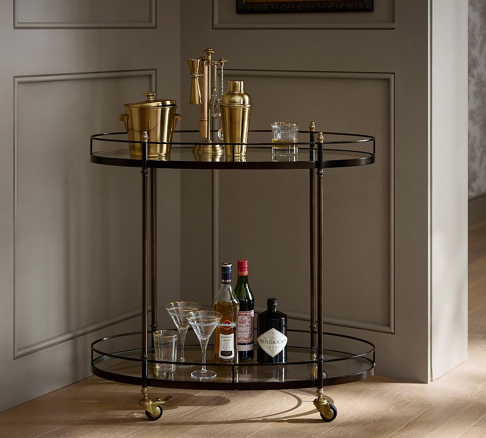 Marlette Metal Bar Cart (34") by Pottery Barn