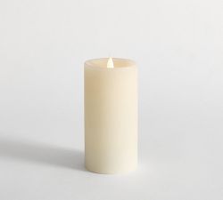 Vintage Washed Flameless Pillar Candle