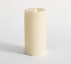 Vintage Washed Flameless Pillar Candle
