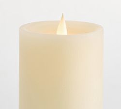 Vintage Washed Flameless Pillar Candle