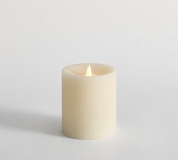 Vintage Washed Flameless Pillar Candle