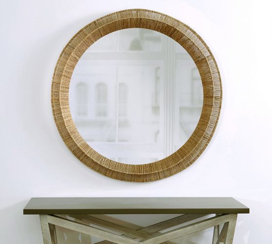 Wren Jute Round Wall Mirror by Pottery Barn