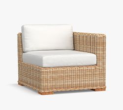 Open Box: Huntington Covers Right-Arm Chair with High Performance Cushion Covers - Natural