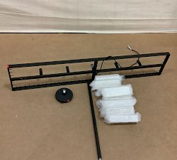 Open Box: Windham Alabaster Linear Chandelier (49") - Bronze