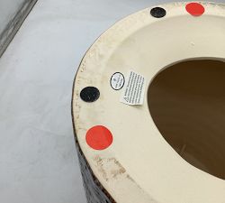 Open Box: Zahra Ceramic Round Outdoor Side Table (13") - Blue
