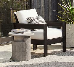 Temper Concrete Round Outdoor End Table (20")