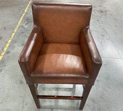 Open Box: Classic Leather Bar Stool (30") - Burnished Saddle, Espresso