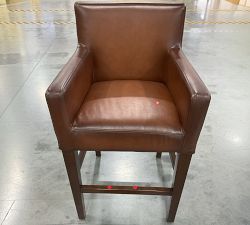 Open Box: Classic Leather Bar Stool (30") - Burnished Saddle, Espresso