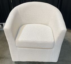 Open Box: Hyde Swivel Chair - Performance Boucle Oatmeal