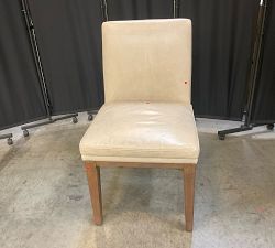 Open Box: Jake Leather Dining Chair - Statesville Pebble, Cocoa Brown