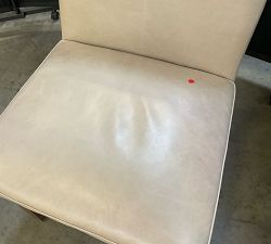 Open Box: Jake Leather Dining Chair - Statesville Pebble, Cocoa Brown