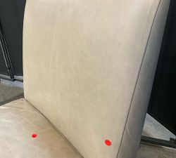 Open Box: Jake Leather Dining Chair - Statesville Pebble, Cocoa Brown