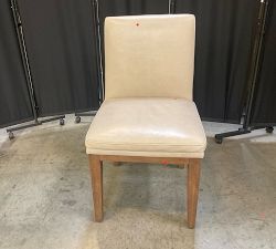 Open Box: Jake Leather Dining Chair - Statesville Pebble, Cocoa Brown