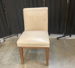 Open Box: Jake Leather Dining Chair - Statesville Pebble, Cocoa Brown