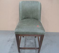 Open Box: Layton Leather Counter Stool (25.5") - Keystone Moss, Graywash