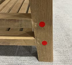 Open Box: Low Boucle Entry Bench (28.5") - Oatmeal, Fog