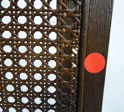 Open Box: Monty Cane Dining Chair - Performance Boucle Oatmeal, Vintage Amber