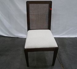 Open Box: Monty Cane Dining Chair - Performance Boucle Oatmeal, Vintage Amber
