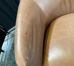 Open Box: Payton Leather Swivel Chair - Churchfield Camel