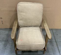 Open Box: Raylan Leather Chair - Nubuck Wheat, Brown