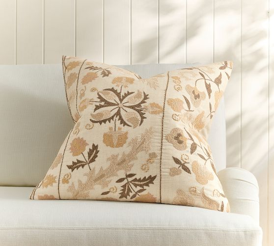 Inez Suzani Embroidered Pillow Cover