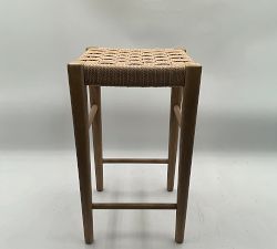 Open Box: Fenton Small Space Woven Backless Counter Stool (24") - Seadrift