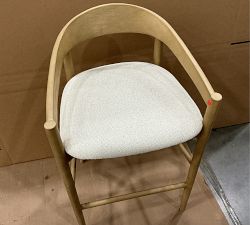 Open Box: Laguna Upholstered Bar Stool (30") - Performance Boucle Oatmeal, Seadrift