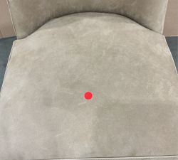 Open Box: Layton Leather Swivel Counter Stool (25.5") - Nubuck Wheat, Vintage Amber