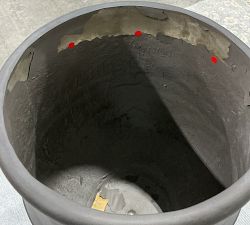 Open Box: Sienna Fiber Stone Outdoor Planter, Large - Charcoal