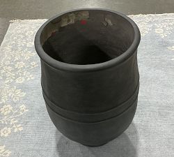 Open Box: Sienna Fiber Stone Outdoor Planter, Large - Charcoal