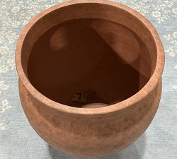 Open Box: Sienna Fiber Stone Outdoor Planter, Large Urn - Terracotta