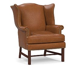 Open Box: Thatcher Leather Armchair - Statesville Caramel