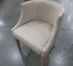 Open Box: Varni Leather Side Dining Chair - Statesville Pebble, Seadrift Legs