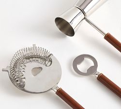 Leather 3-Piece Bar Tool Set