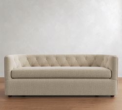 Ayden Tufted Barrel Arm Settee (53"&ndash;69")