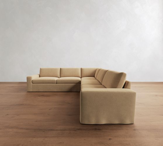Sierra Slipcovered 3-Piece L-Shaped Sectional (126") by Pottery Barn