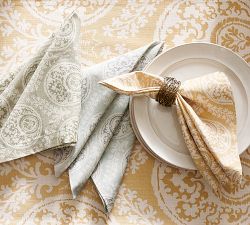 Lena Medallion Organic Cotton Napkins - Set of 4