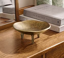 Rustic Brass Decorative Footed Bowl