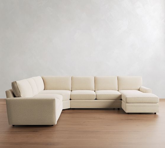 Pearce Square Arm Deep Seat 4-Piece Wedge Sectional (146") by Pottery Barn