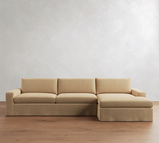 Sierra Slipcovered Chaise Sectional (137"-154") by Pottery Barn