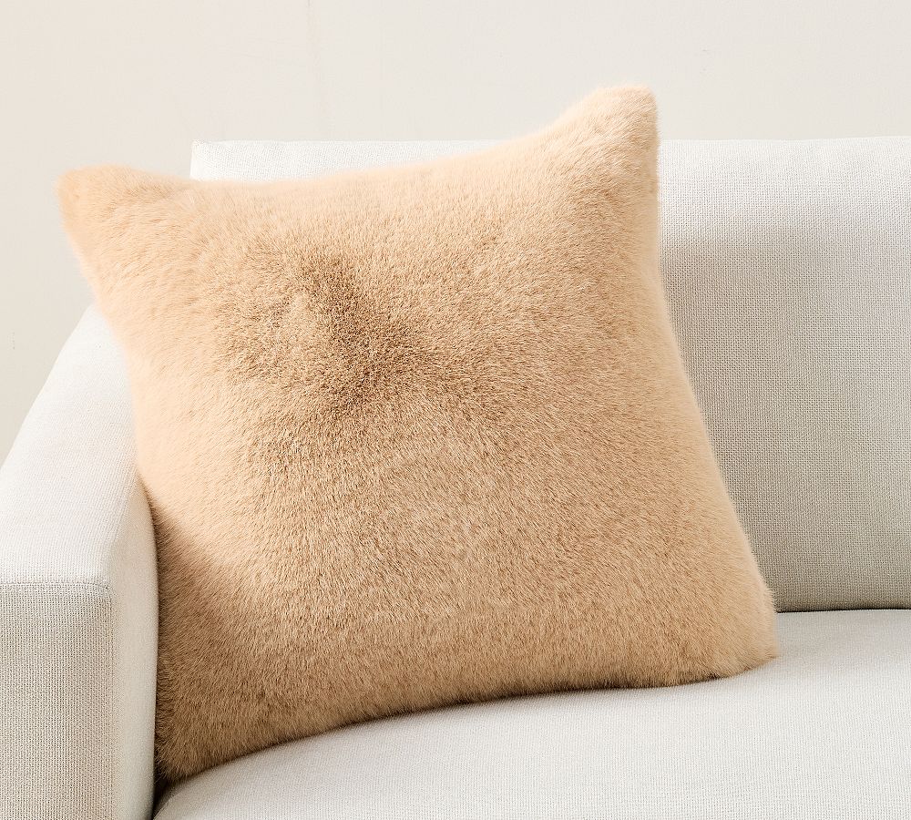 Faux Fur Mink Pillow Cover by Pottery Barn