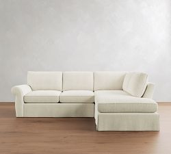 Pearce Roll Arm Deep Seat Slipcovered Return Bumper Sectional (119"&ndash;149")