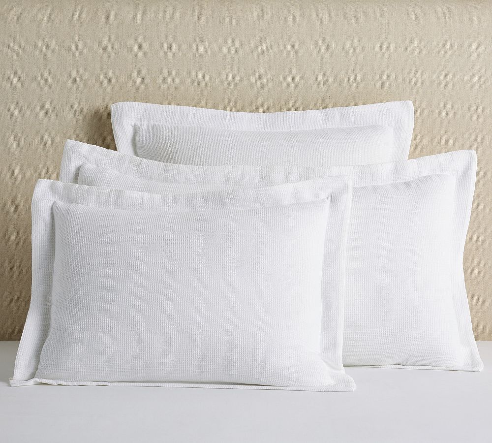 European Flax Linen Waffle Sham by Pottery Barn