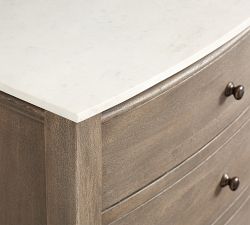 Alexandra Marble 5-Drawer Tall Dresser (30")