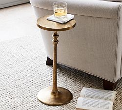 Round Metal Drink Table (9.5")