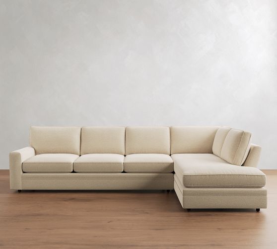 Pearce Square Arm Deep Seat Return Bumper Sectional (115"-145") by Pottery Barn