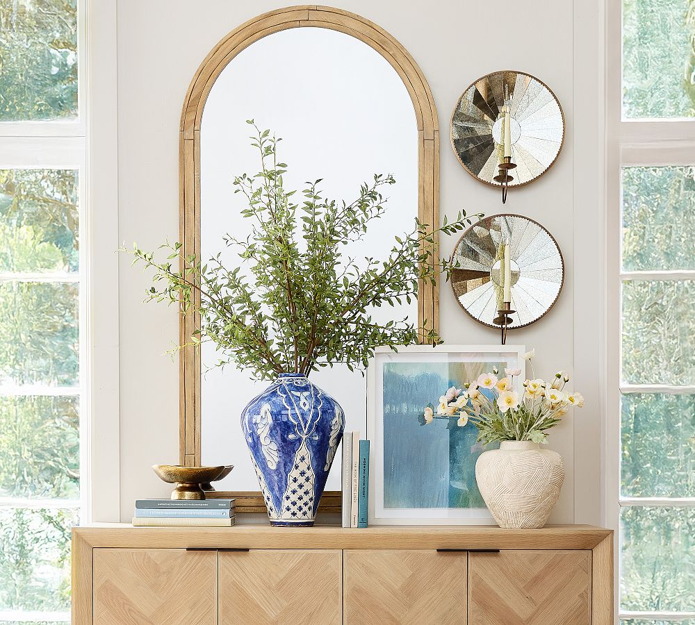 Textured Earthenware Vase