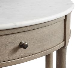 Alexandra Demilune Marble Console Table (48")